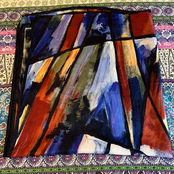 Artsy Silk Scarf by Echo for CBS AS IS - Picture 3 of 10